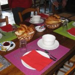 Our breakfast at Hotel Manoir de Rigourdaine